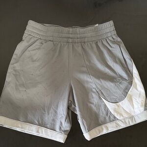 Nike Gray Athletic Shorts with Elastic Waistband